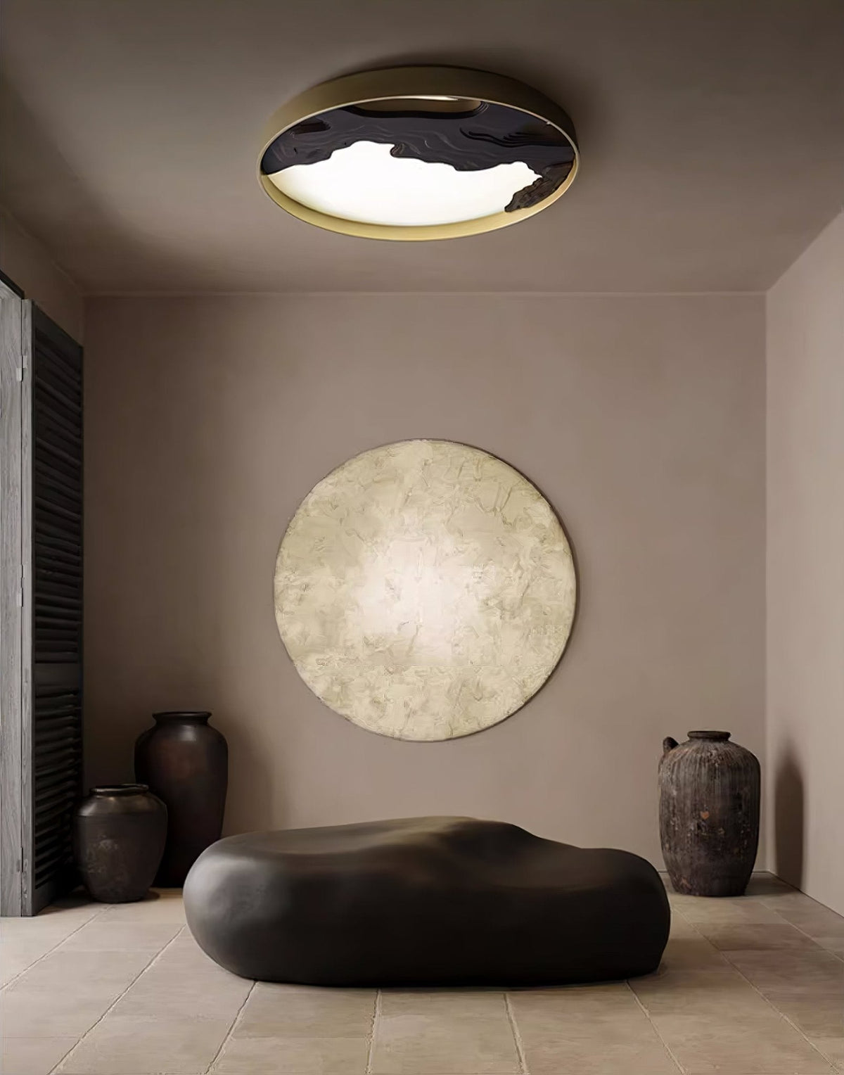 Rinaraine plafondlamp hout oosters natuurlijk