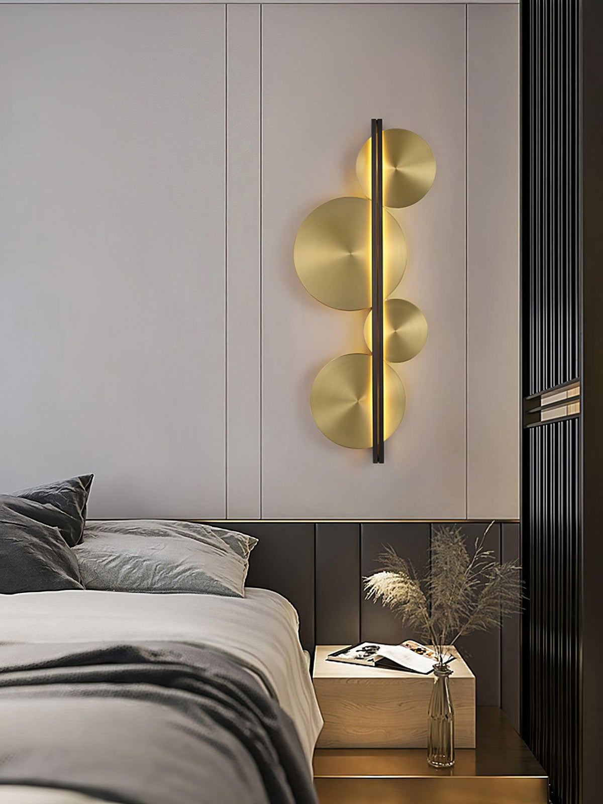 Oriivise wandlamp Goud Cirkelvormige Sculpturale