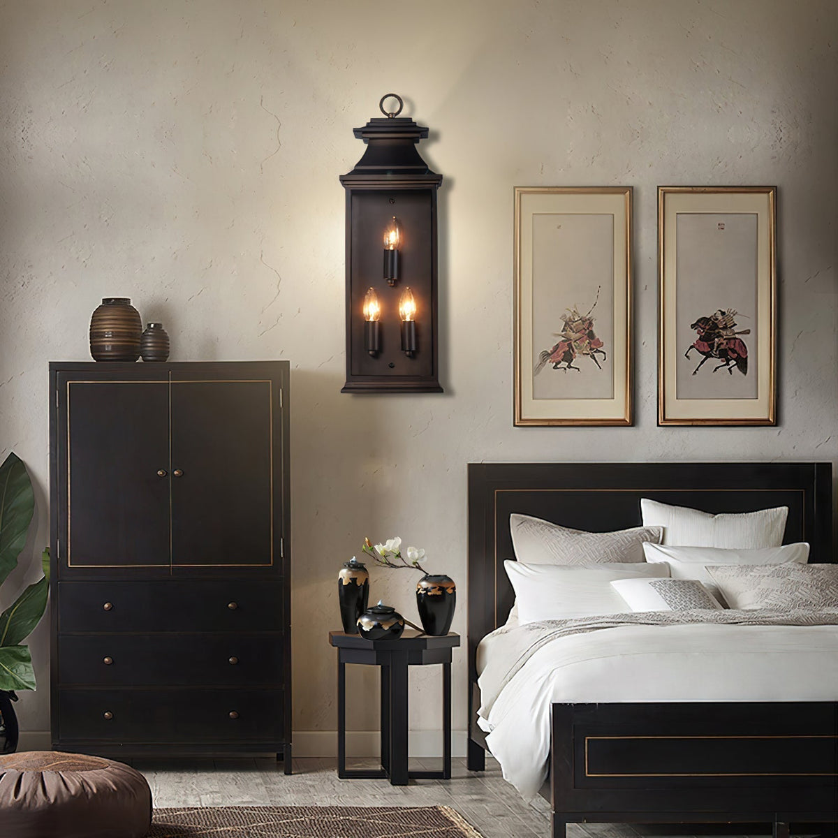 Esolarae wandlamp met donker glas