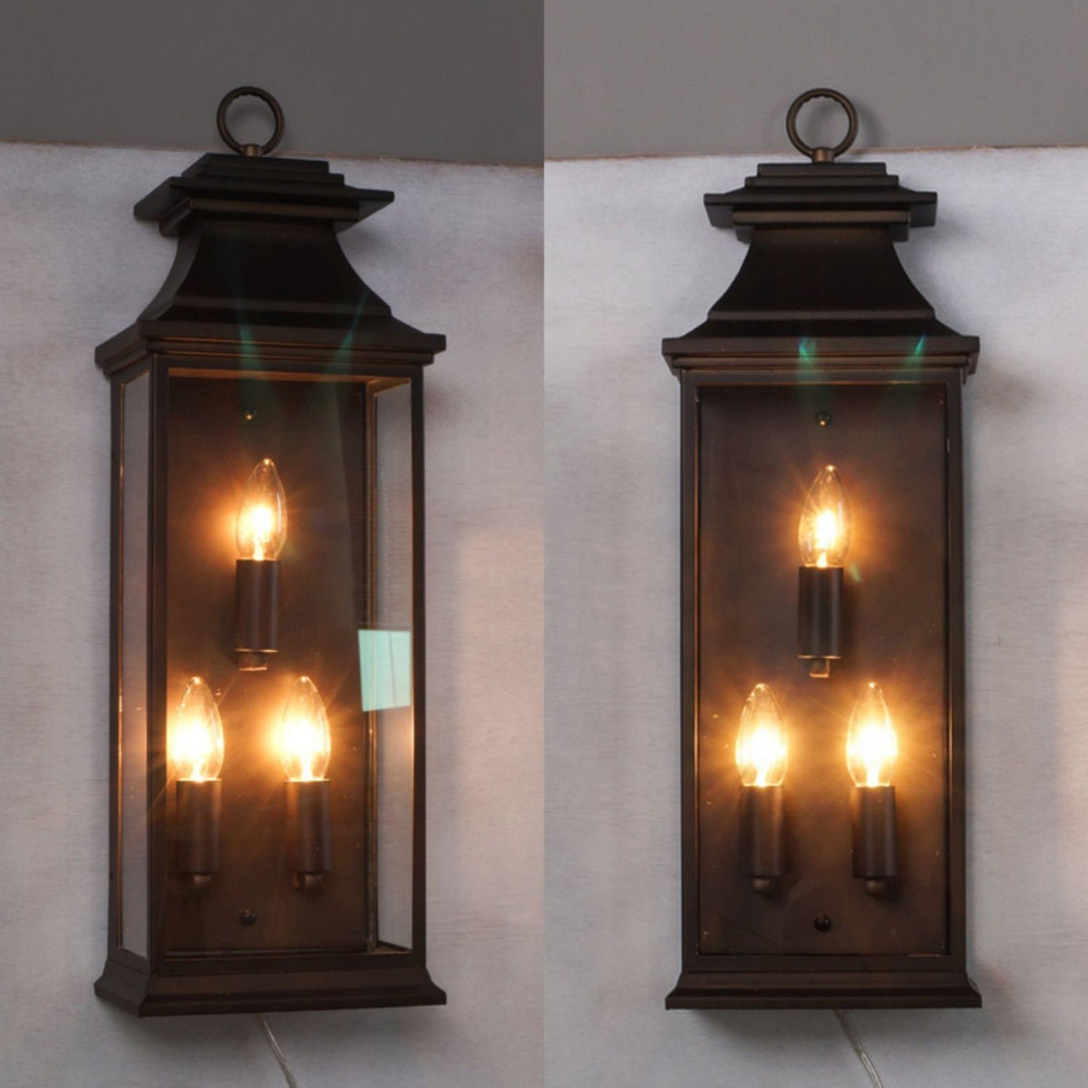 Esolarae wandlamp met donker glas