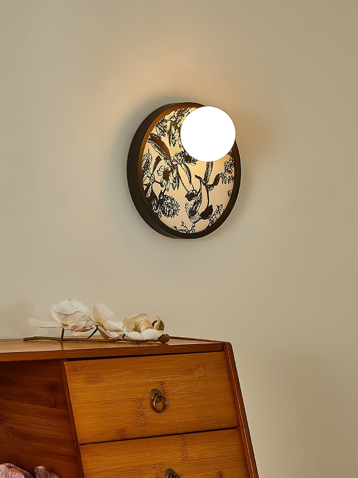 Sytala Premium Noordse kunst Orbit-vezel wandlamp