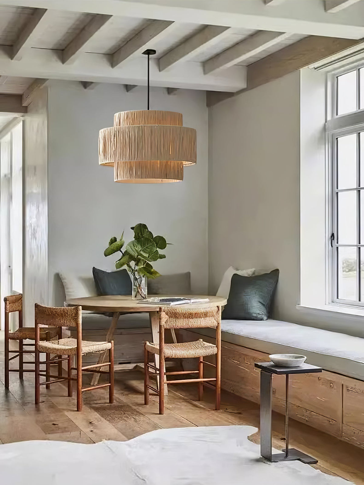 Thyra hanglamp van riet in traditionele retro-stijl