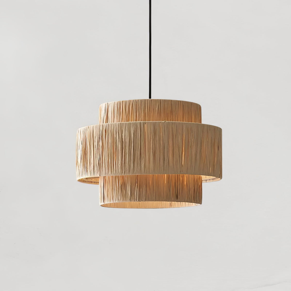 Thyra hanglamp van riet in traditionele retro-stijl