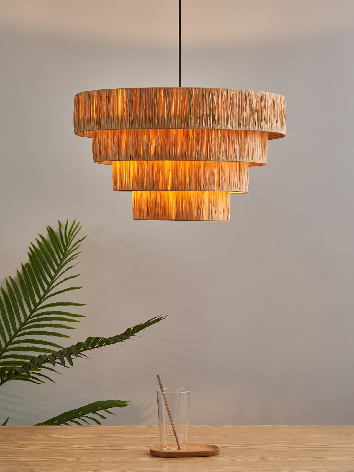 Thyra hanglamp van riet in traditionele retro-stijl