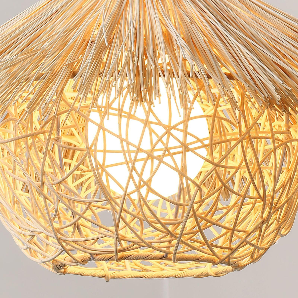 Sunell Strooienhoed Rotan hanglamp