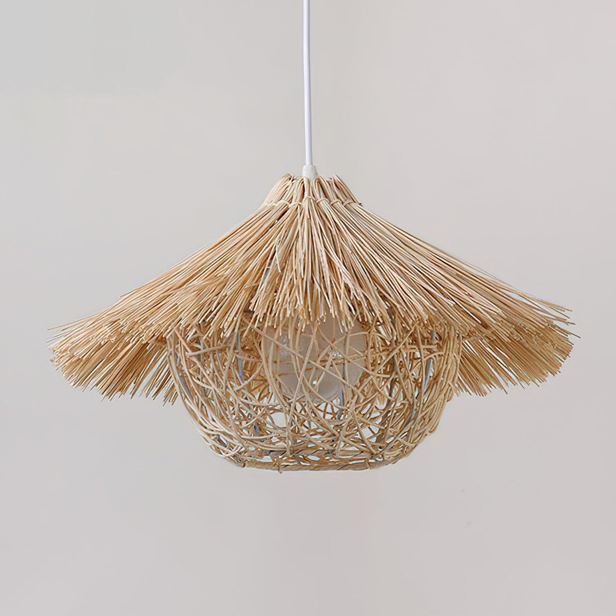 Sunell Strooienhoed Rotan hanglamp