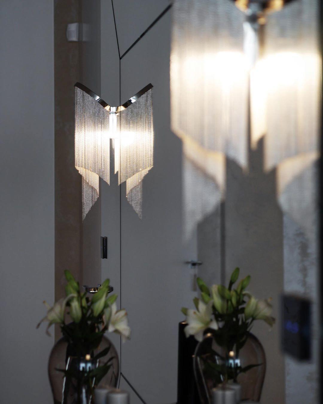 Lustra hanglamp Stream ketting nikkel