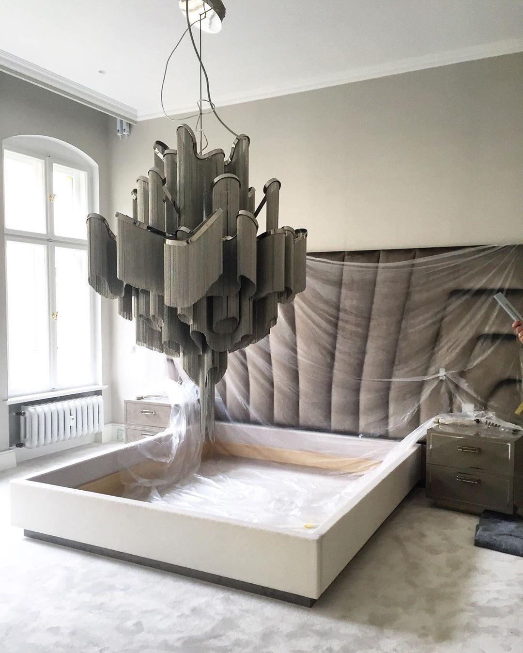 Lustra hanglamp Stream ketting nikkel