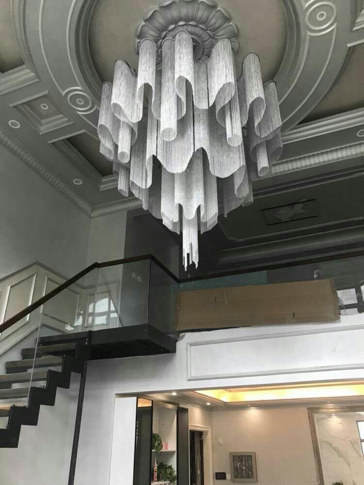 Lustra hanglamp Stream ketting nikkel