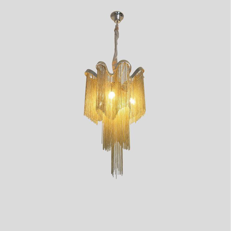 Lustra hanglamp Stream ketting nikkel