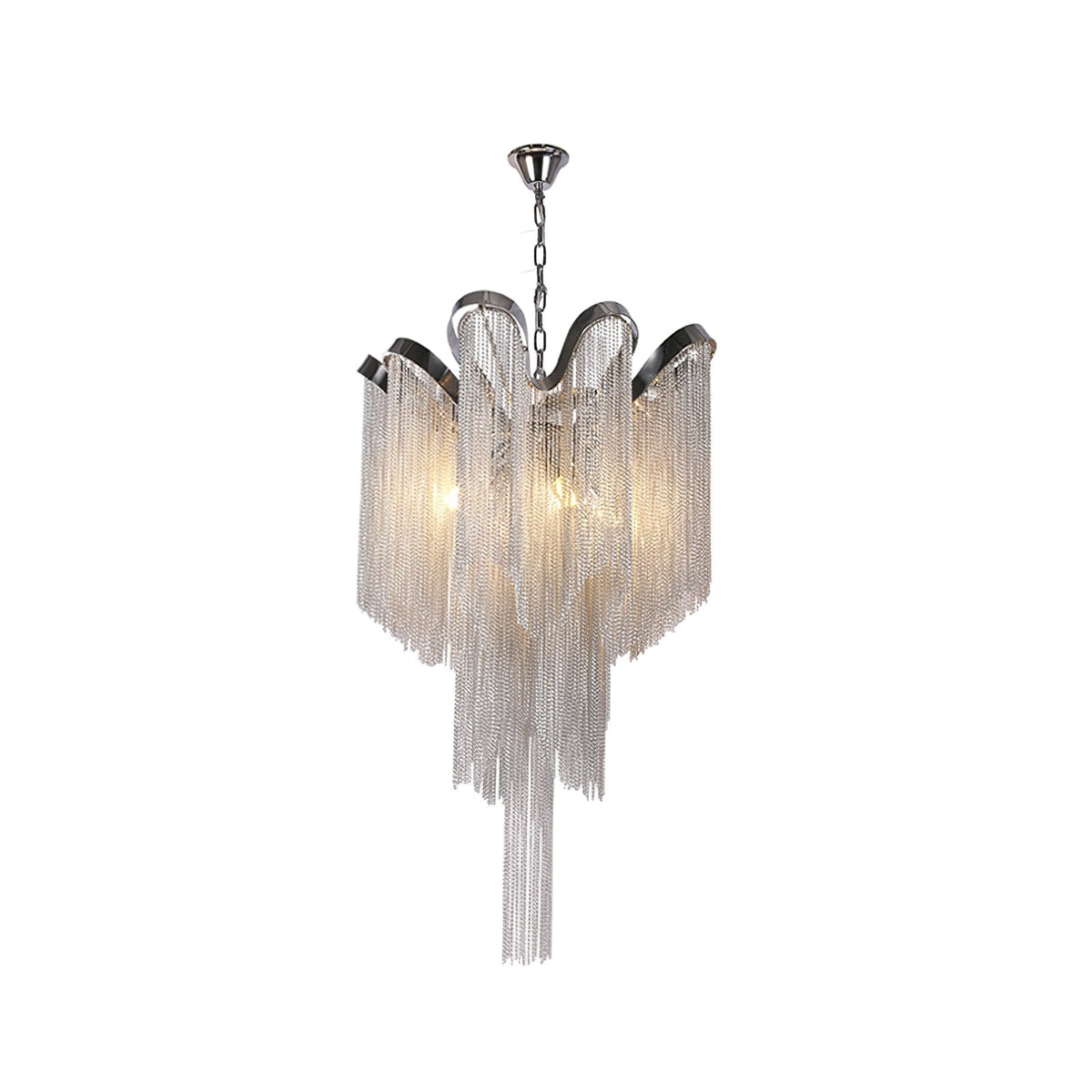 Lustra hanglamp Stream ketting nikkel