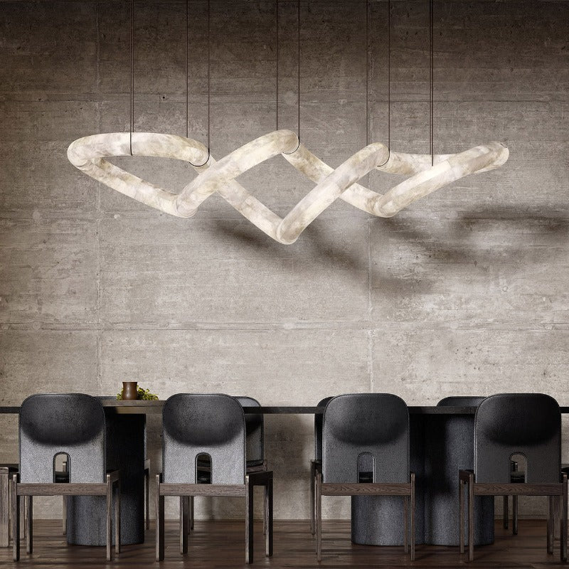 Mithos gebogen albasten hanglamp