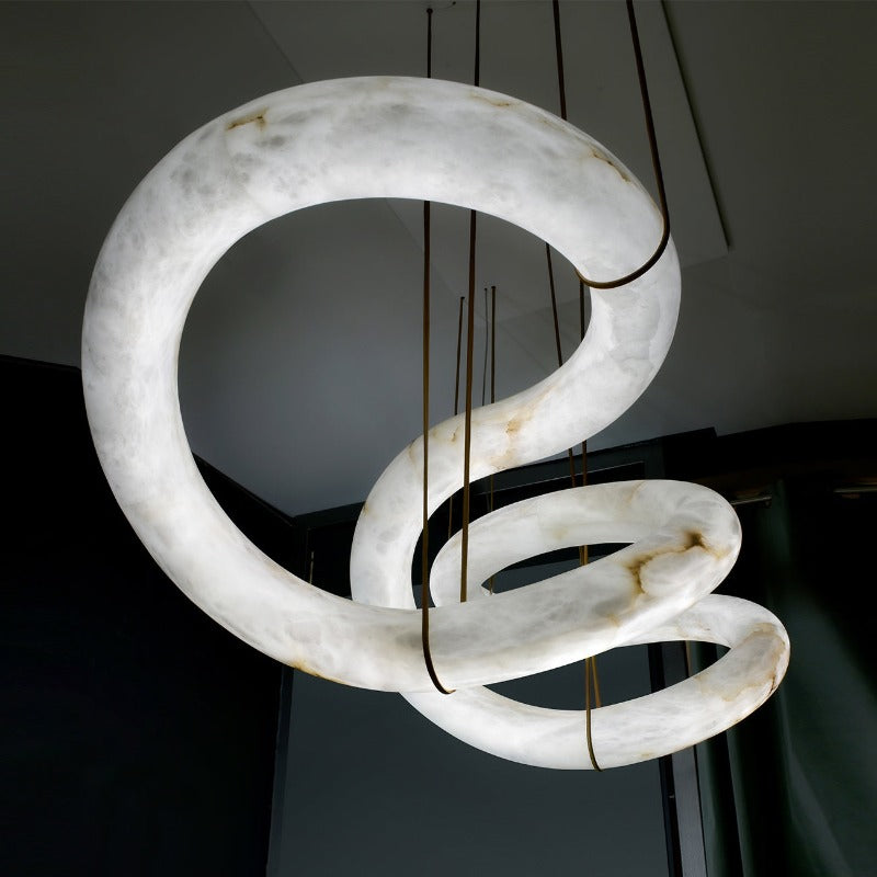 Mithos gebogen albasten hanglamp