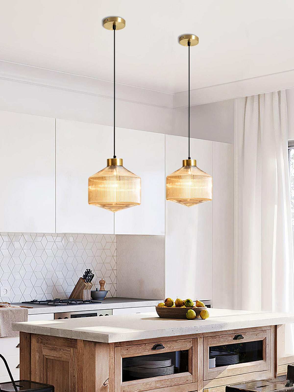 Velorarn kunstmatige hanglamp met glas