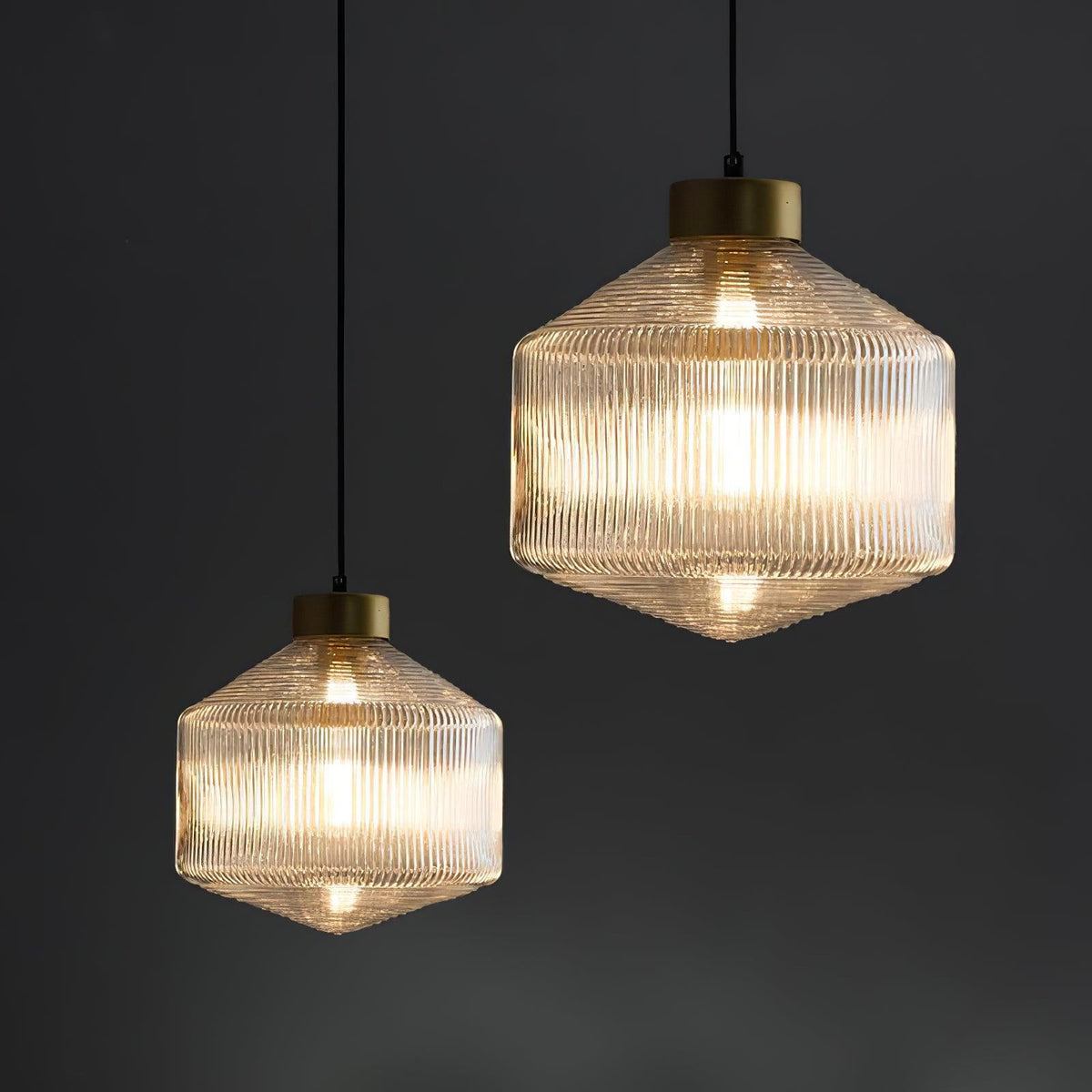 Velorarn kunstmatige hanglamp met glas