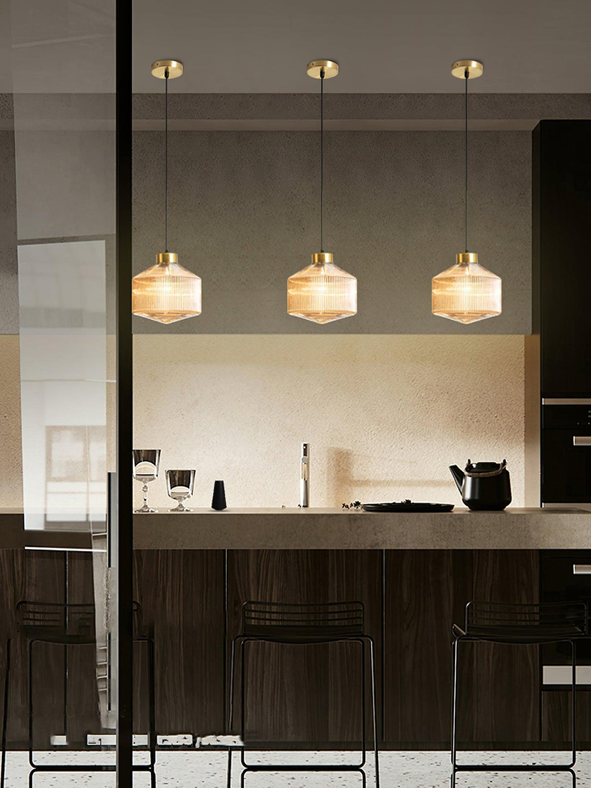 Velorarn kunstmatige hanglamp met glas