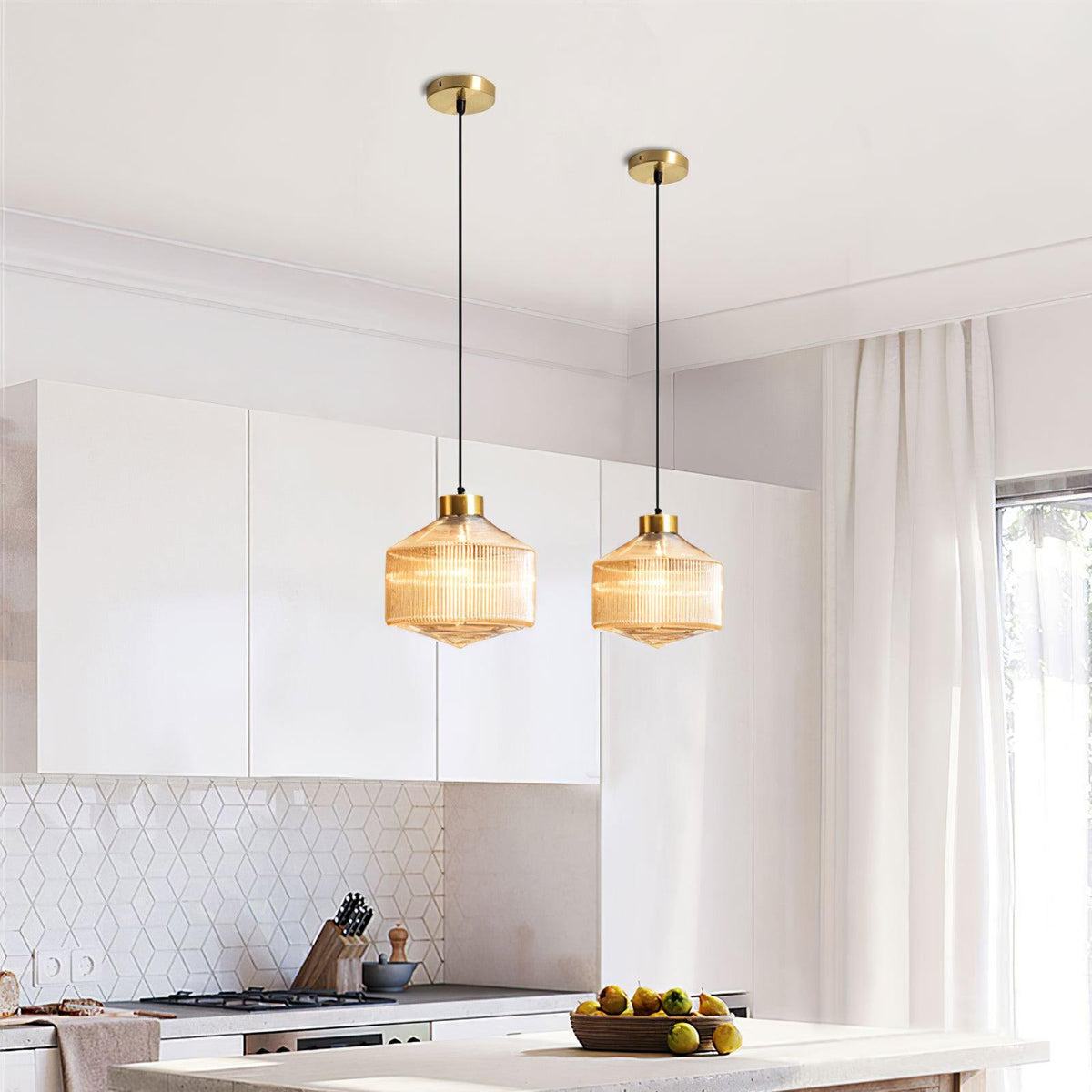 Velorarn kunstmatige hanglamp met glas