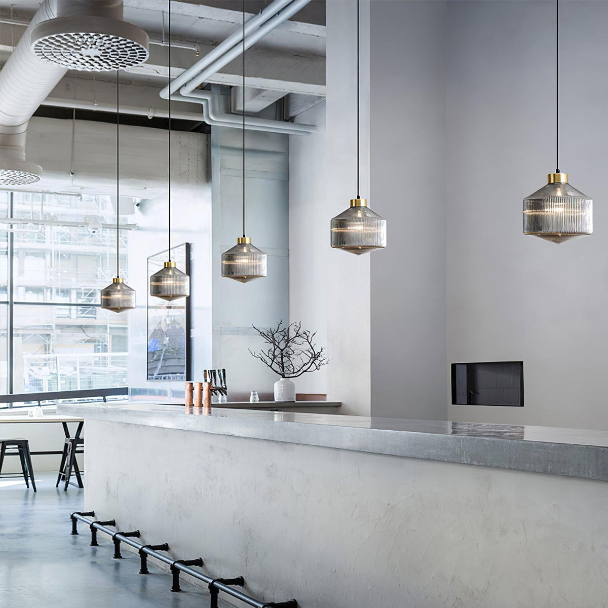 Velorarn kunstmatige hanglamp met glas