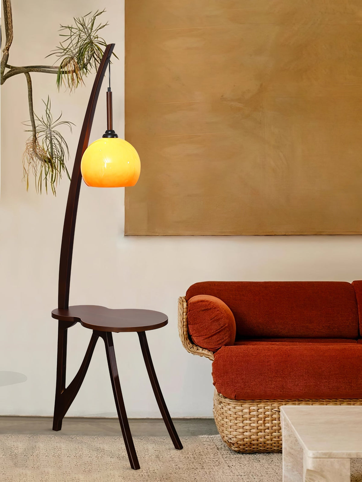 Natura Houten vloerlamp