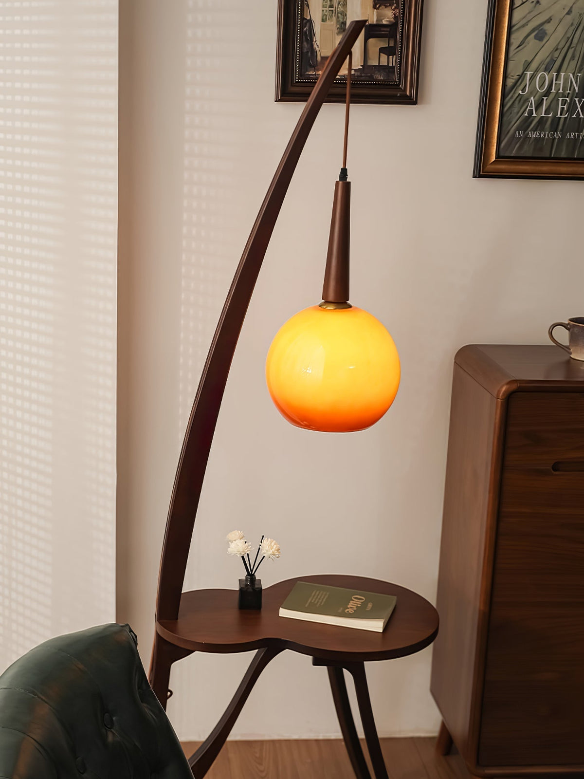 Natura Houten vloerlamp