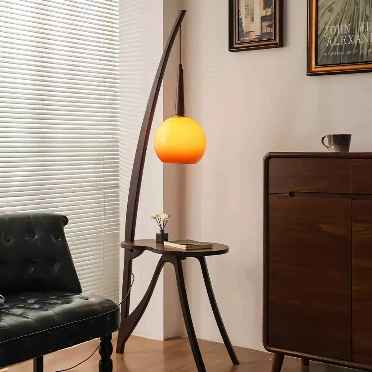 Natura Houten vloerlamp