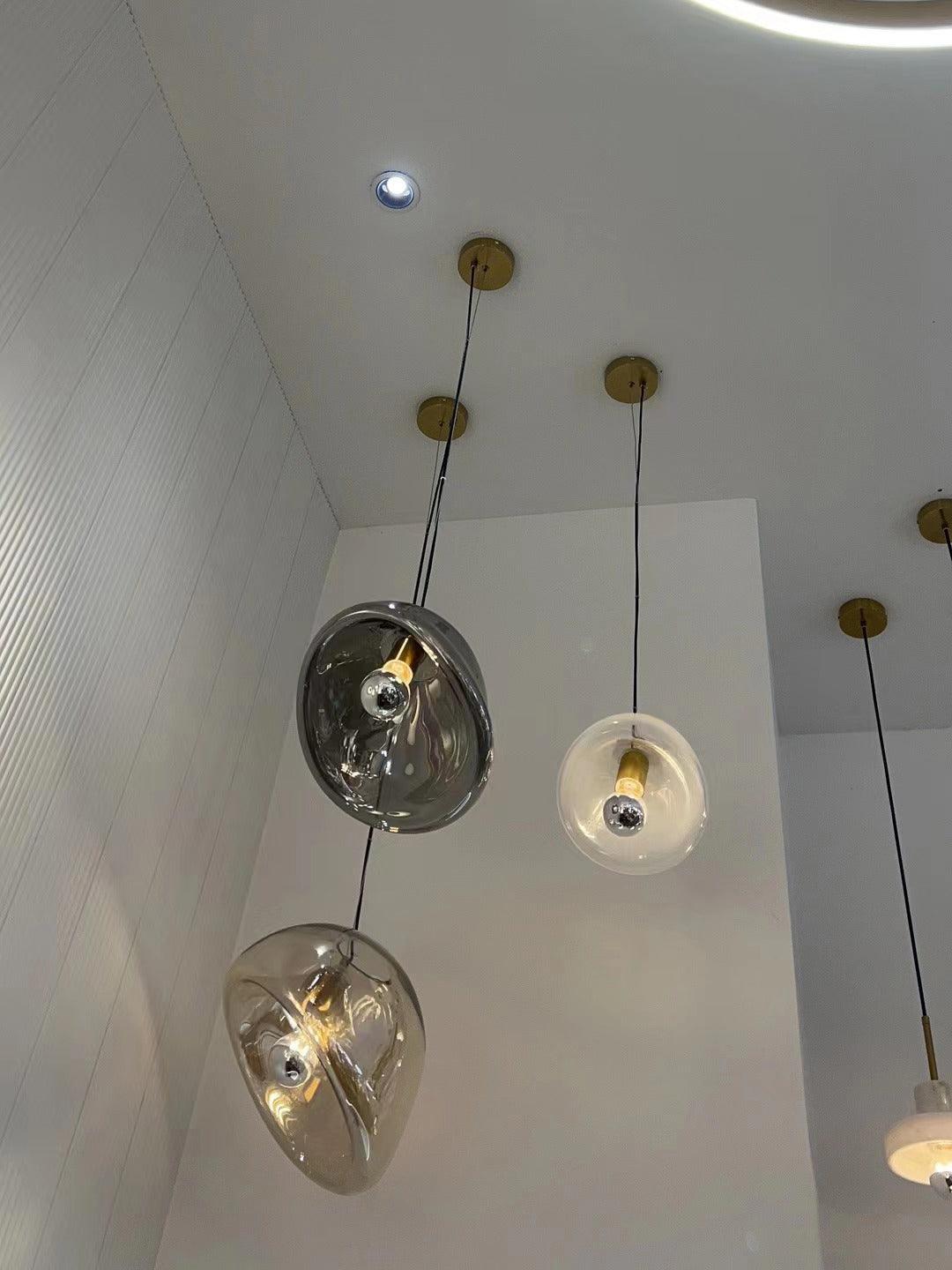 Rune minimalistische hanglamp met glazen kap