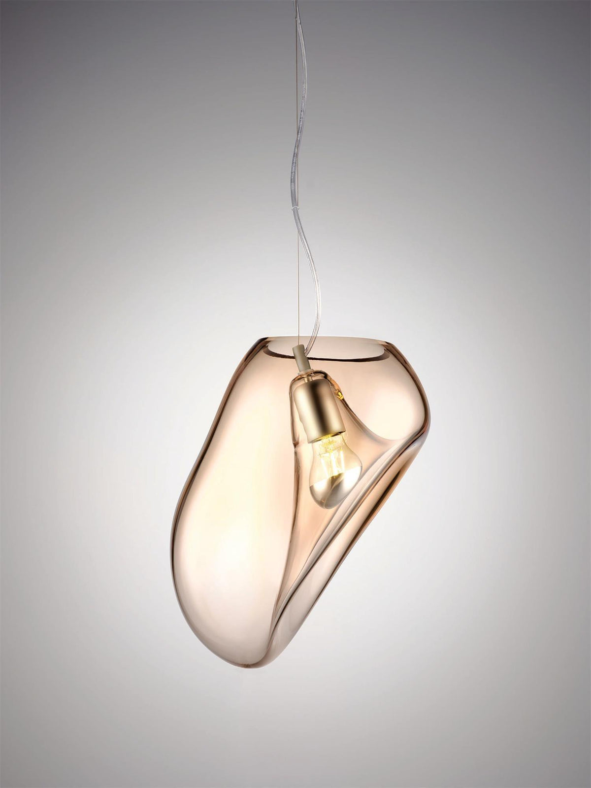 Rune minimalistische hanglamp met glazen kap