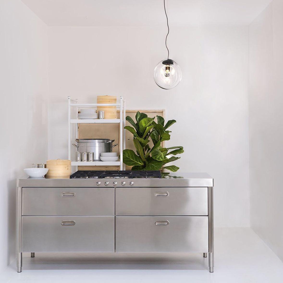 Rune minimalistische hanglamp met glazen kap