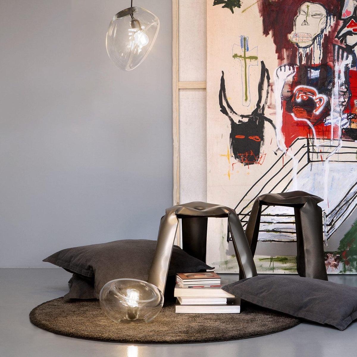 Rune minimalistische hanglamp met glazen kap