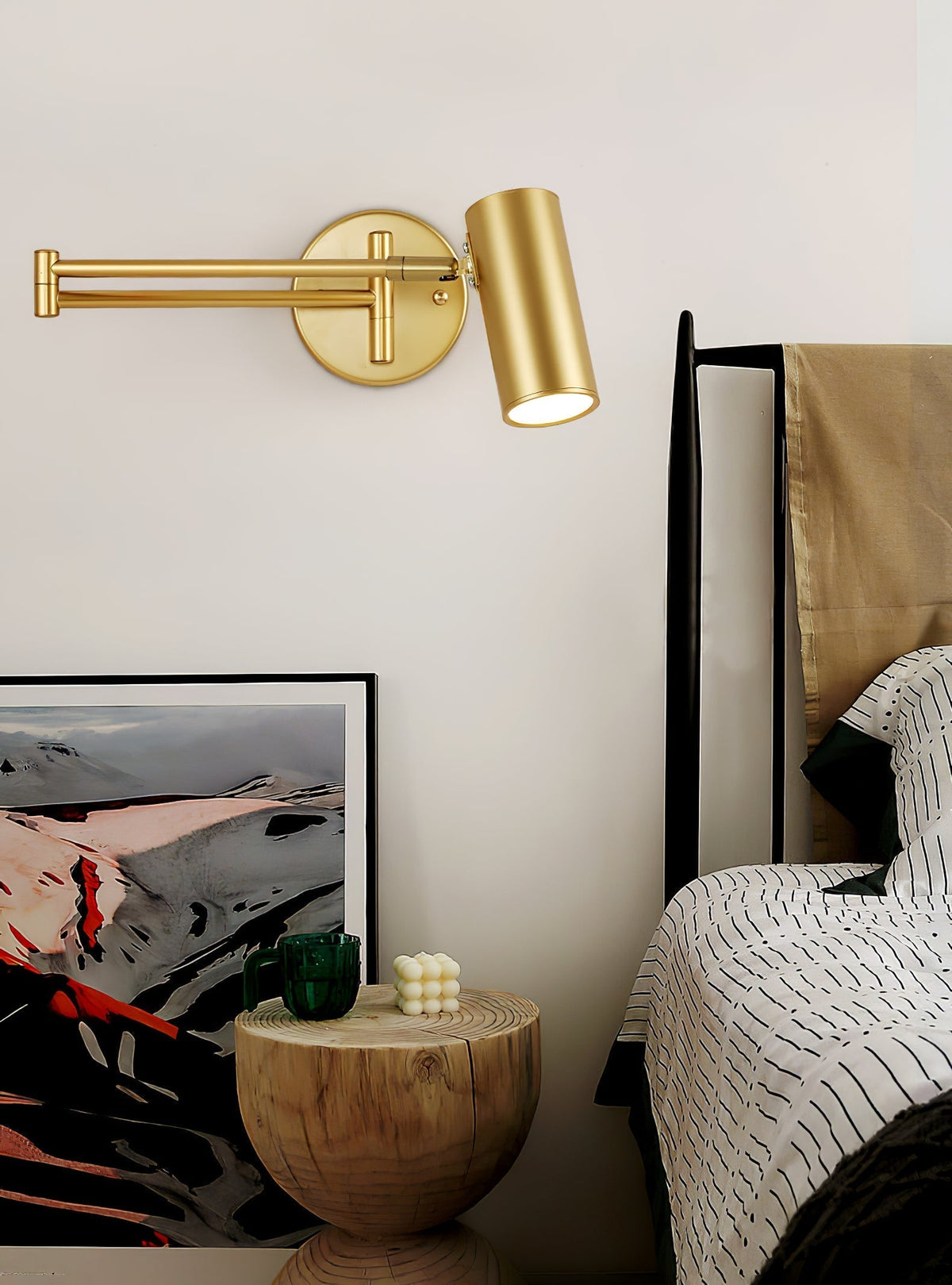 Auraelle wandlamp messing Schuifarm Verstelbaar