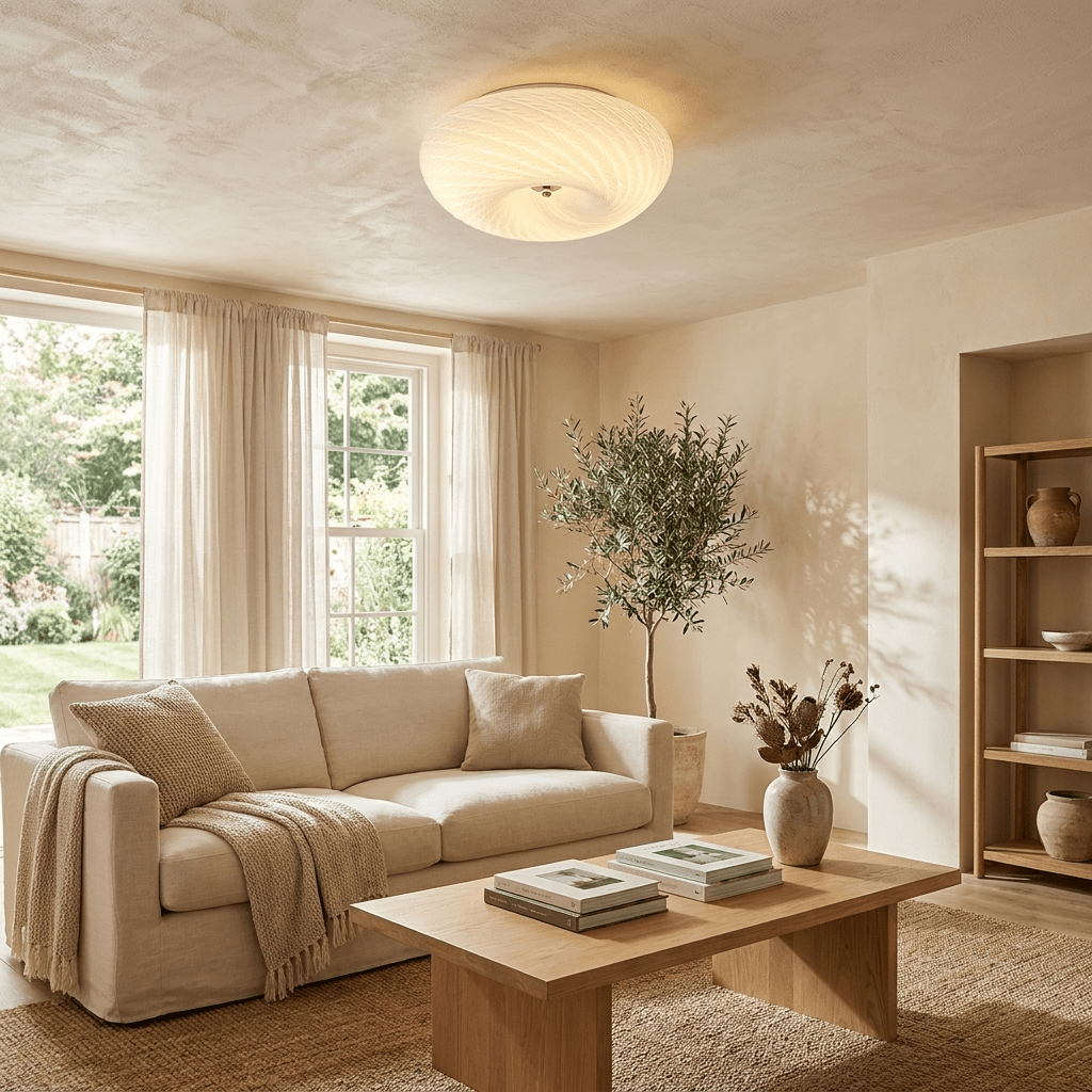 Swirl glas Vlakke plafondlamp