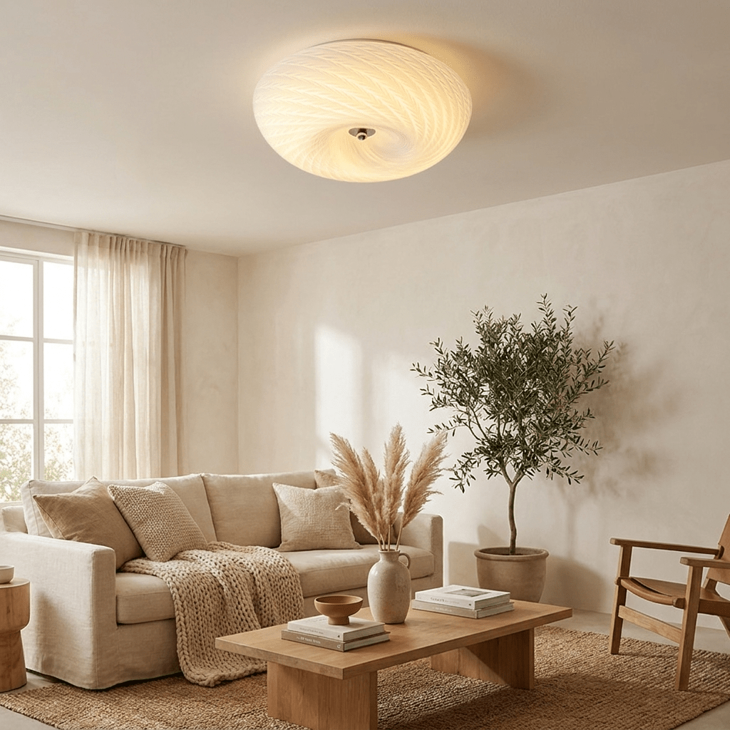Swirl glas Vlakke plafondlamp