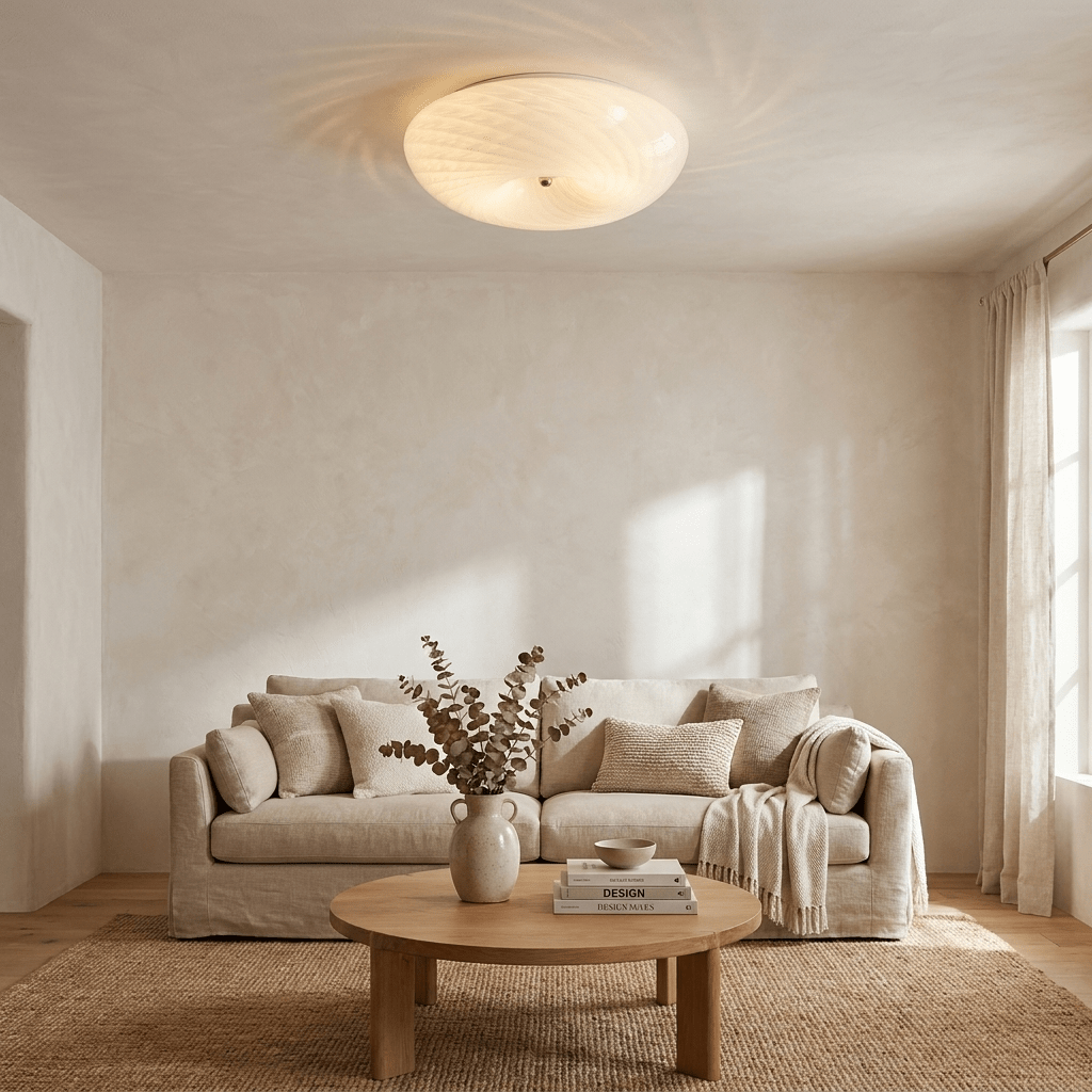 Swirl glas Vlakke plafondlamp