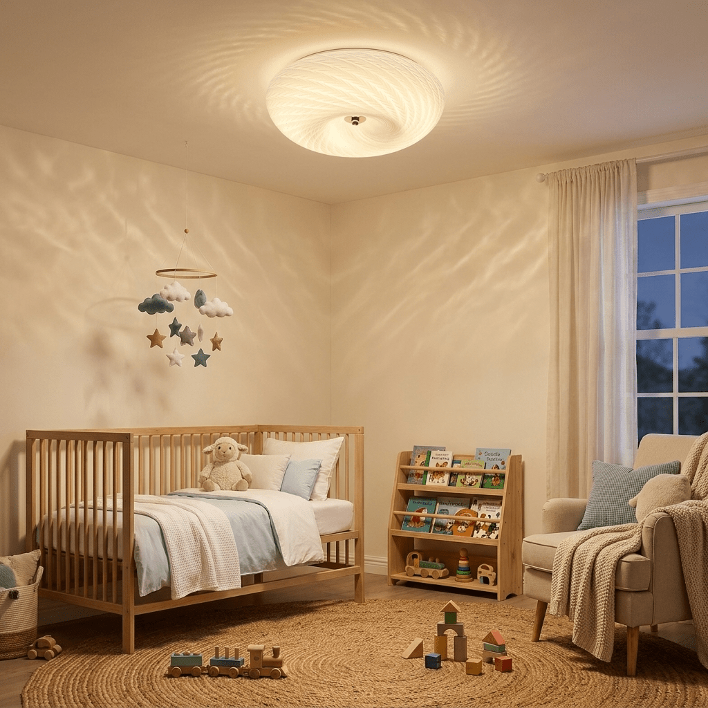 Swirl glas Vlakke plafondlamp