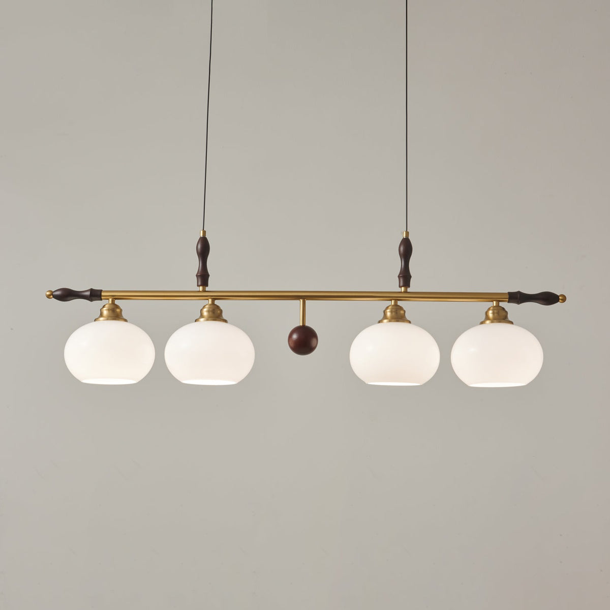 Runell Premium elegantie Traditionele Houten glas hanglamp
