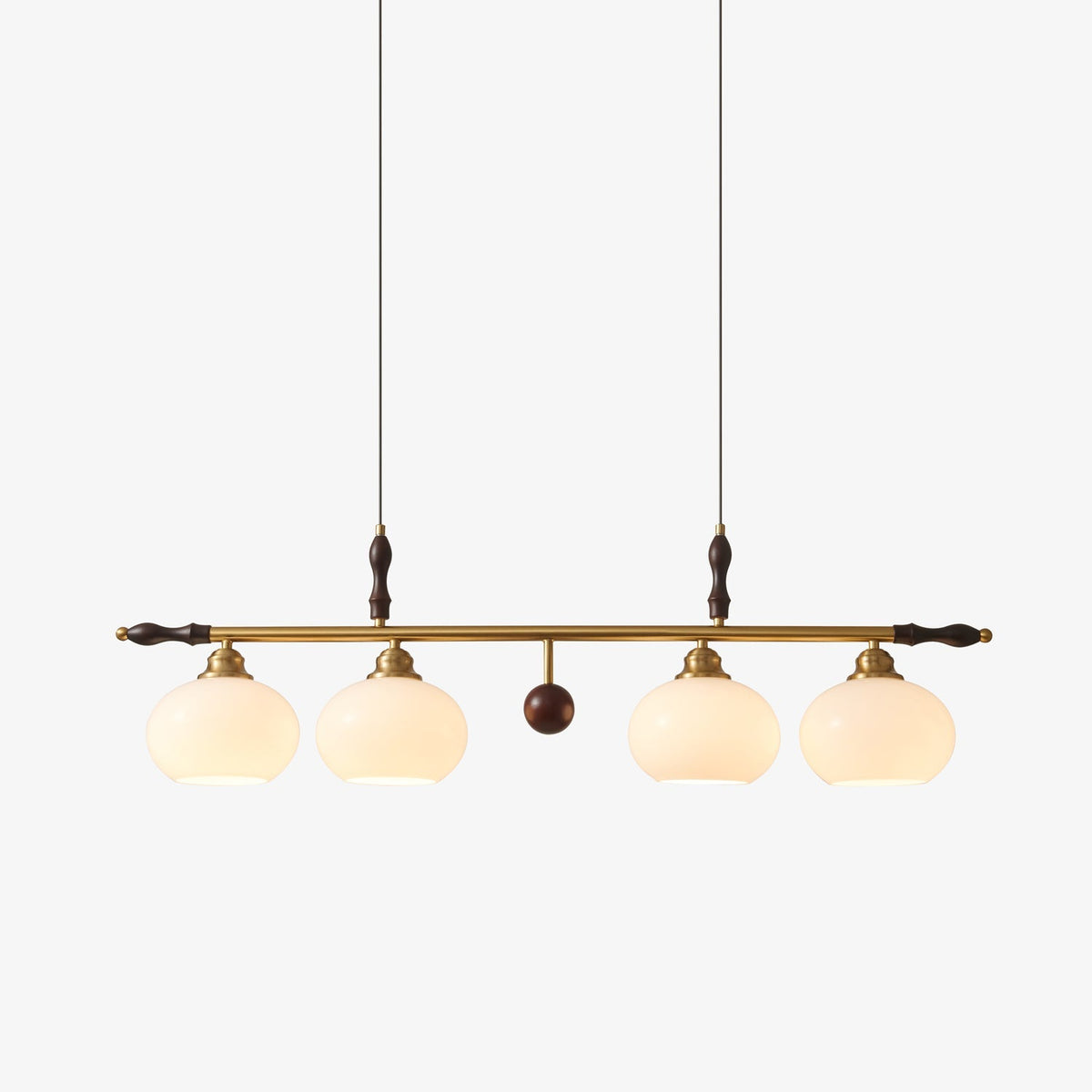 Runell Premium elegantie Traditionele Houten glas hanglamp