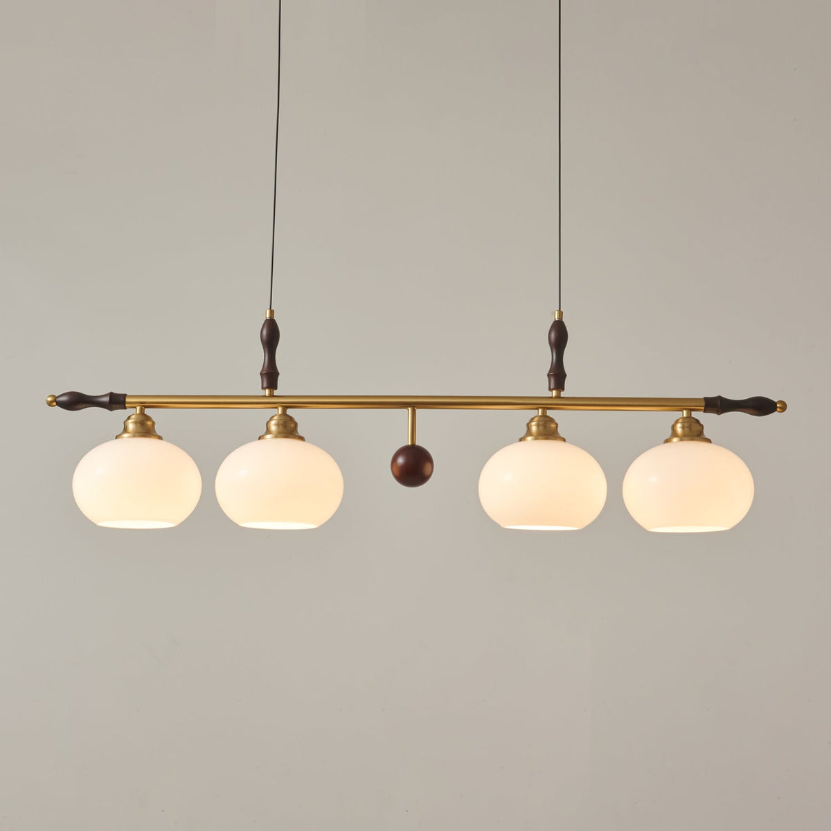 Runell Premium elegantie Traditionele Houten glas hanglamp