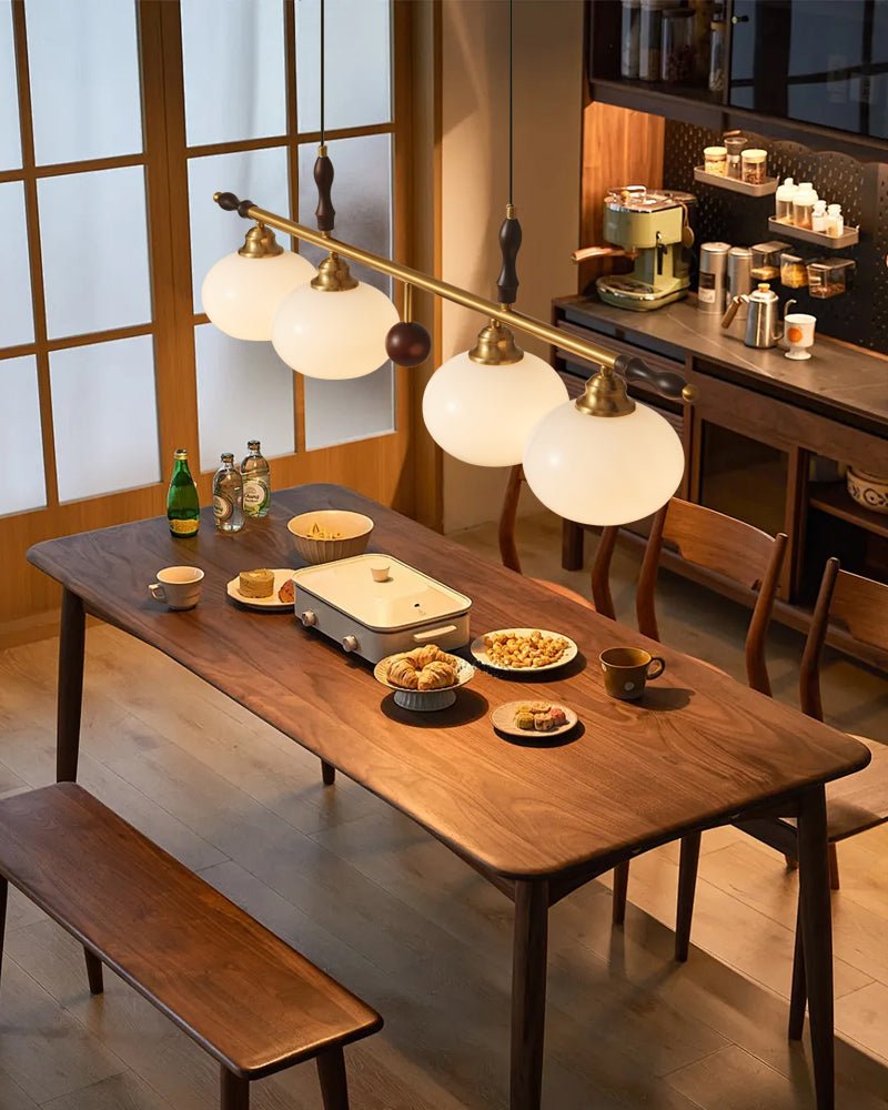 Runell Premium elegantie Traditionele Houten glas hanglamp