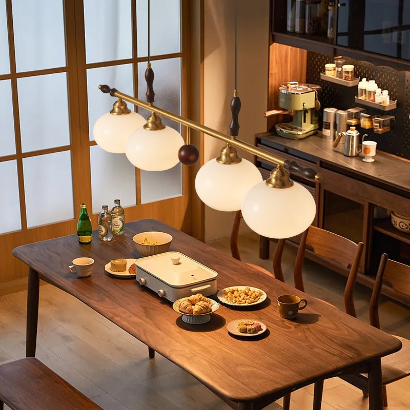 Runell Premium elegantie Traditionele Houten glas hanglamp