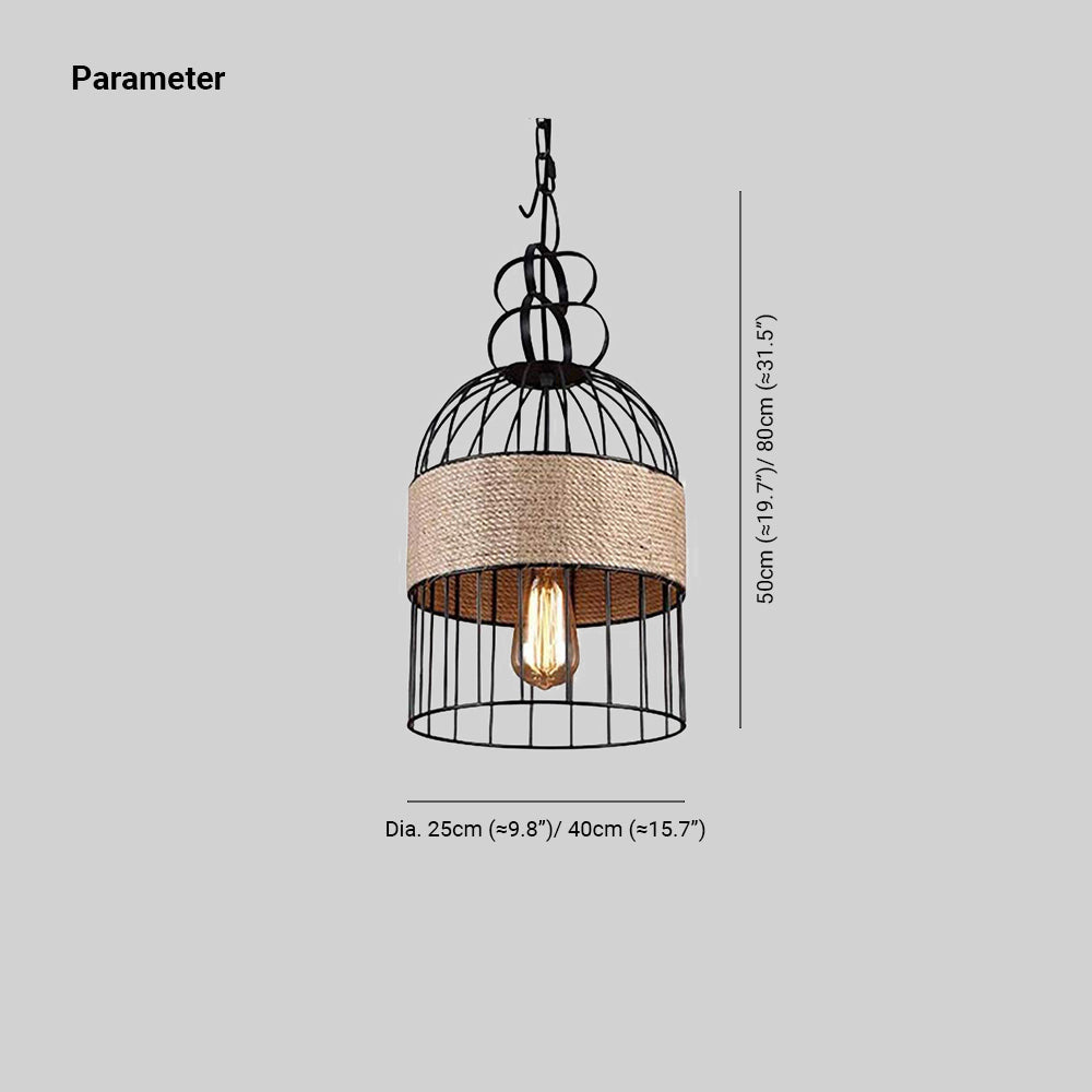 Epoch Design LED Vogelkooi Hanglampen Metaal/Touw Café/Bar/Restaurant