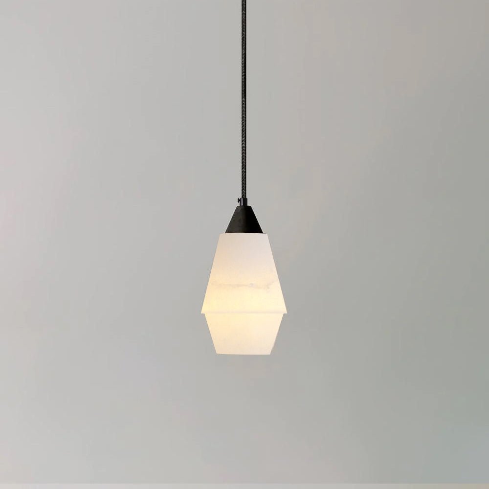 Ostara hanglamp van messing en albast