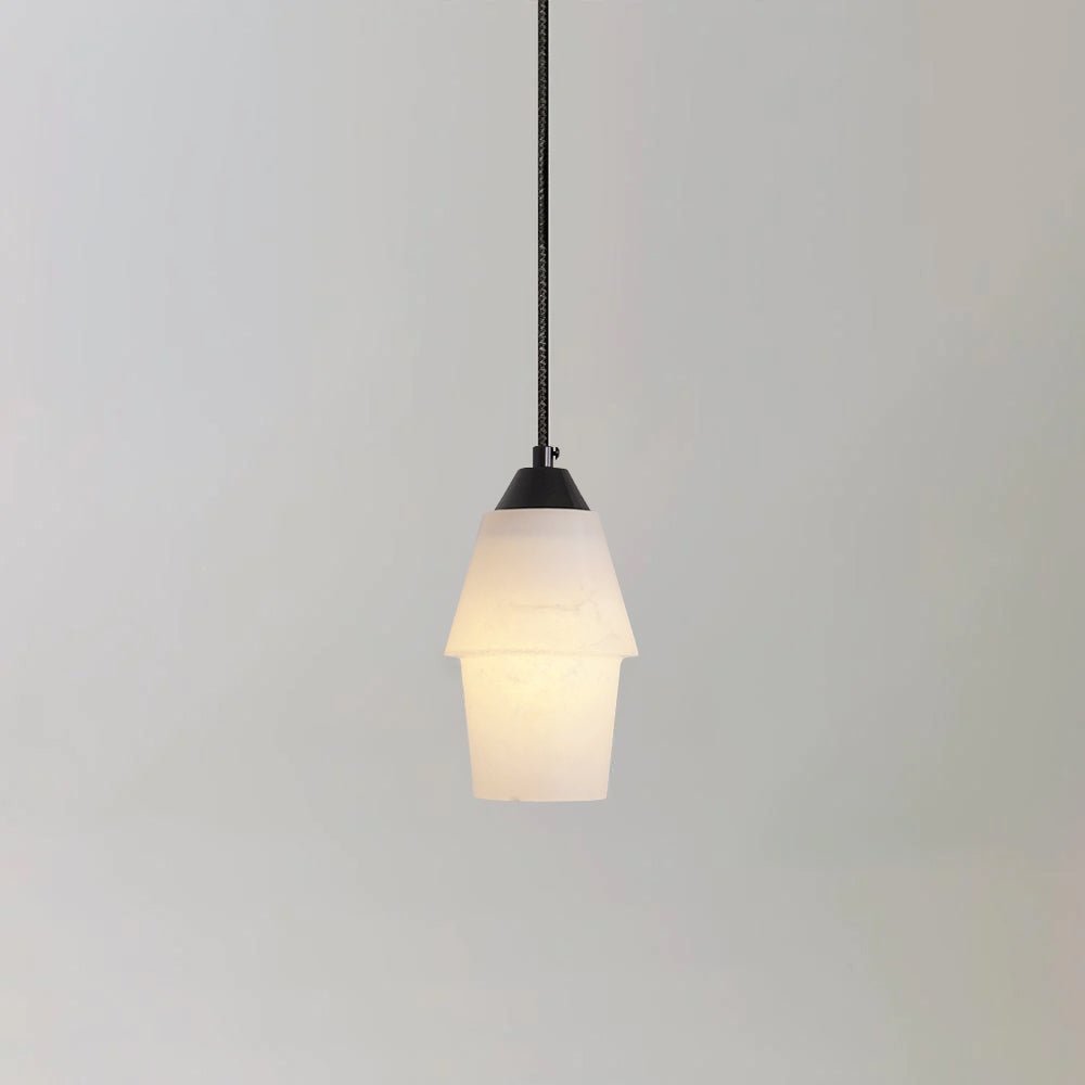 Ostara hanglamp van messing en albast