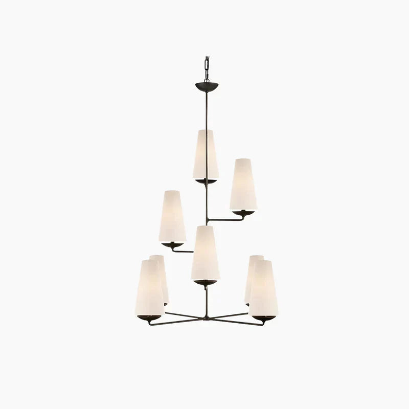 Alessio Design LED Kroonluchter Wit Zwart Metaal Slaap/Woon/Keuken