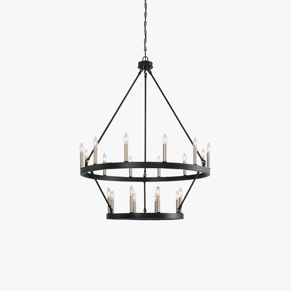 Silva Moderne Industrie LED Kroonluchter Zwart Metaal Slaap/Woonkamer
