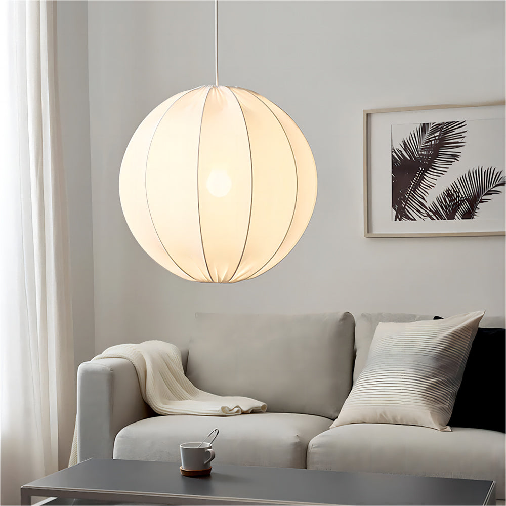Renée Moderne Minimalistische Bolvormige Hanglamp Wit Metalen/Stof Slaapkamer/Woonkamer