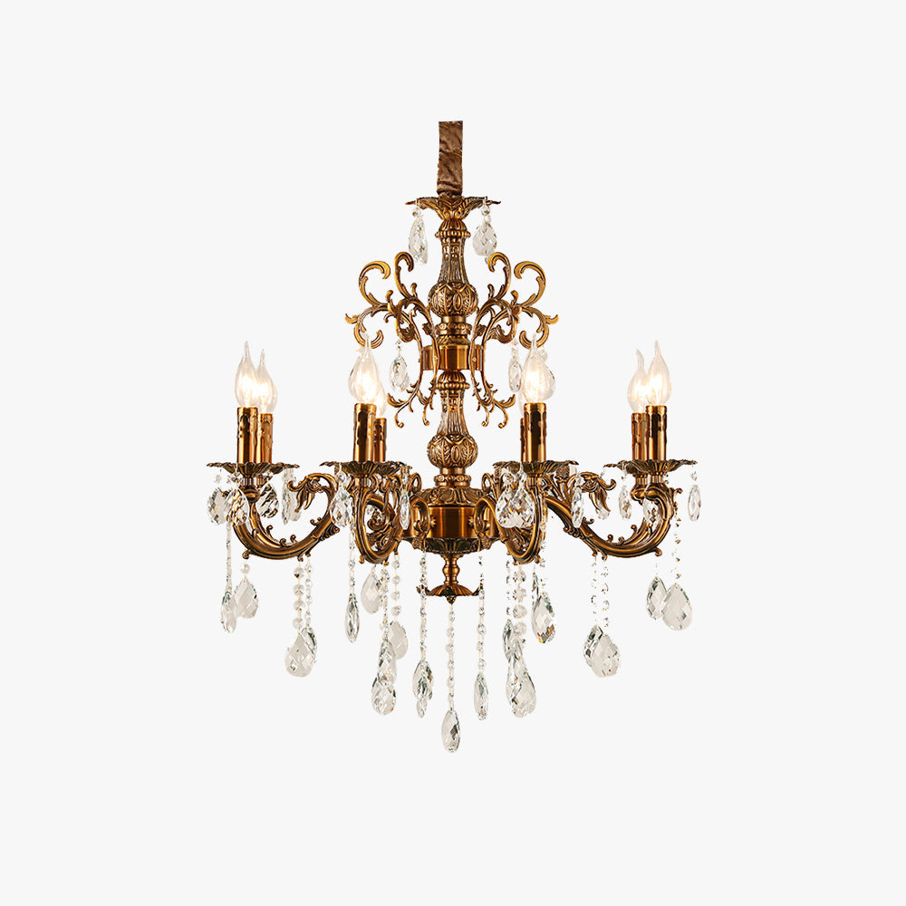 Silva Modern Europees Design LED Kroonluchter Kristal Luxe Goud Brons Woon-/Eetkamer/Slaapkamer