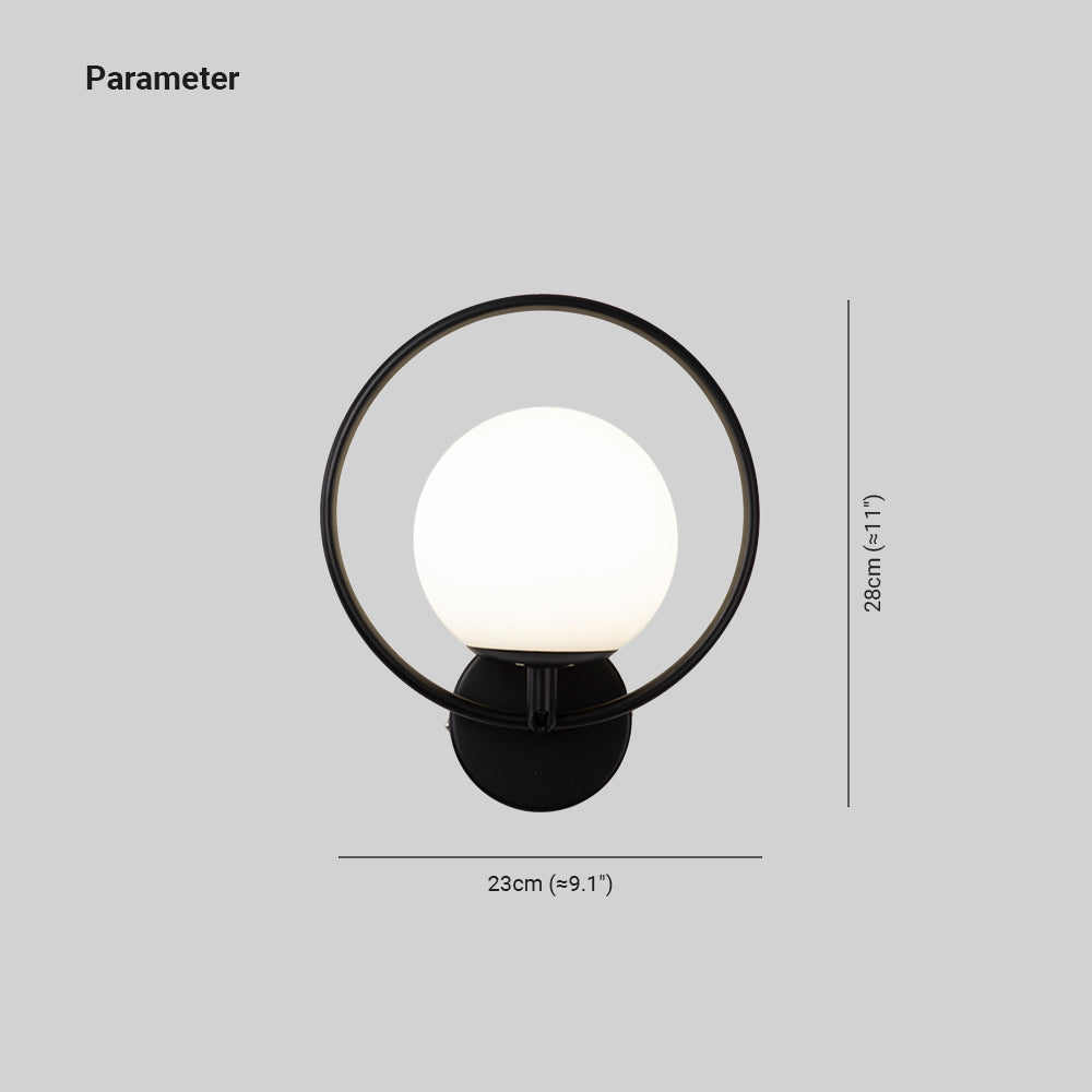 Valentina Moderne LED Indoor Wandlampen Zwart/Goud Glas Slaapkamer Hal