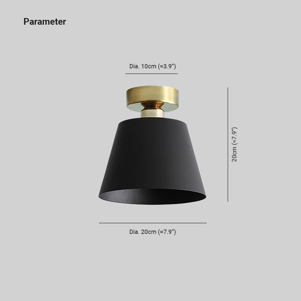 Quinn Cilindrische Metalen Enkele Plafondlamp Zwart/Wit Eetkamer