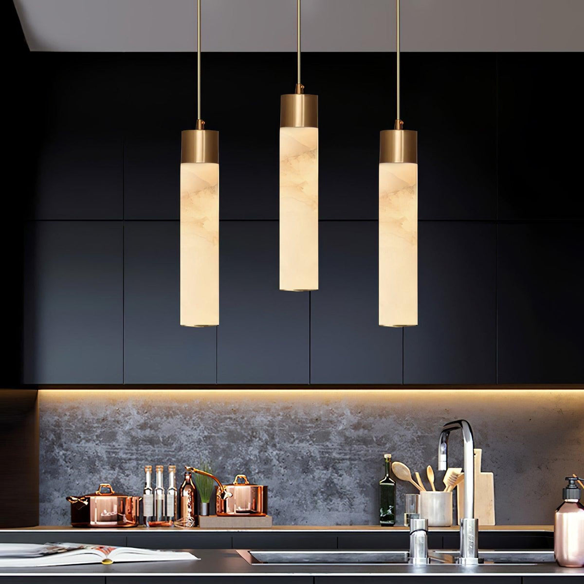 Rin Cylinder albasten hanglamp