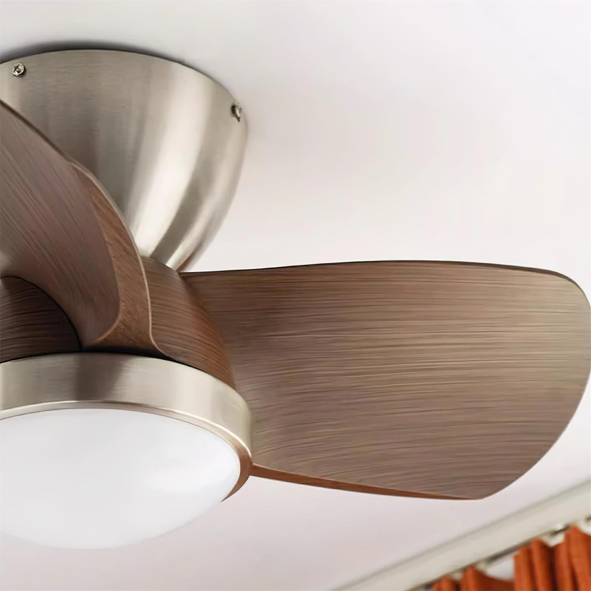 Rinerel Moderne plafondventilator met verlichting van walnoothout